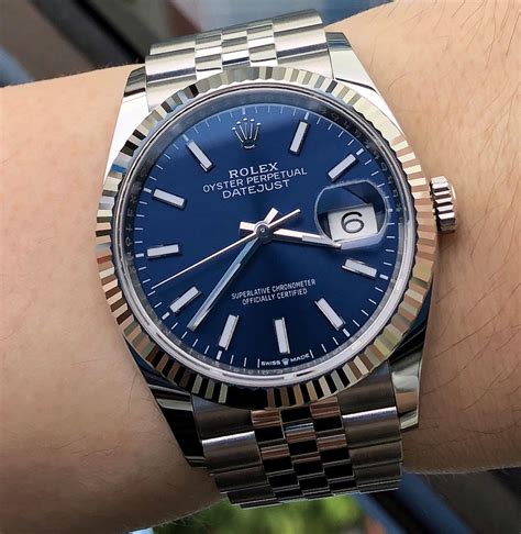 rolex date just blue.